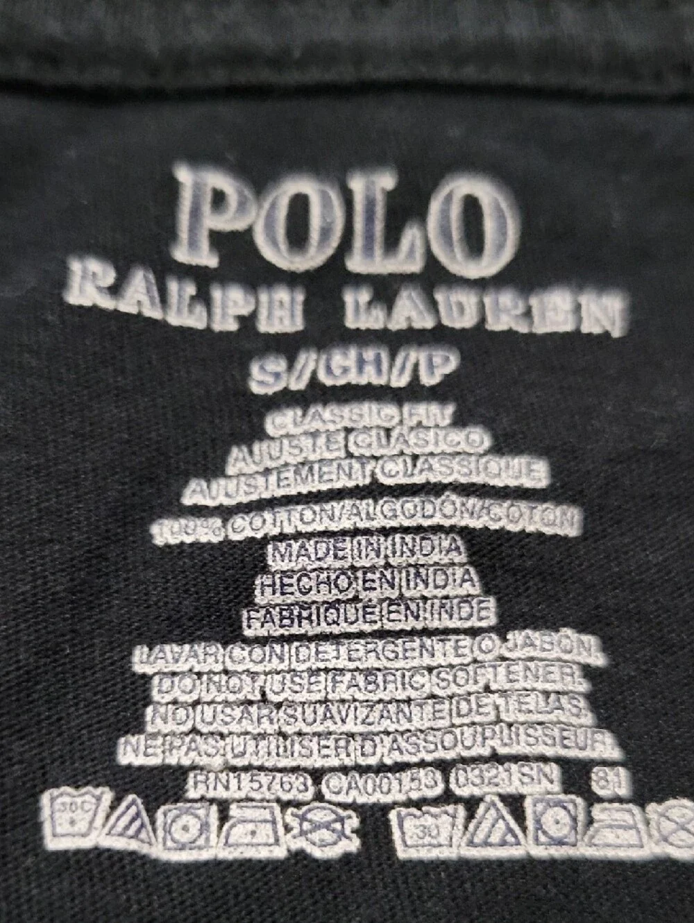 Polo by Ralph Lauren Black Short Sleeve Tee with Red Pony Logo